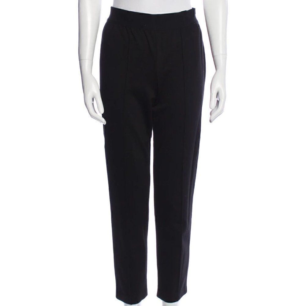 Alice + Olivia Silk Blend Tapered Leg Black Trousers Sz 6